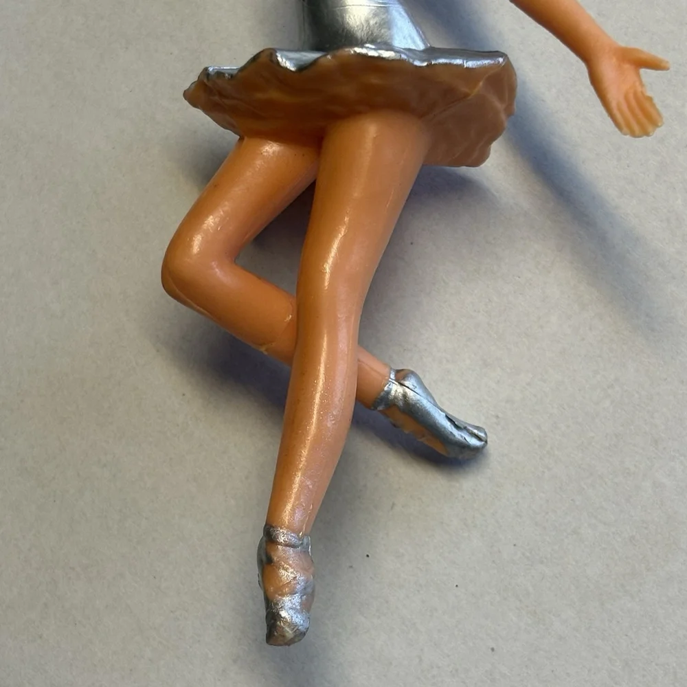 Vintage Wilton Ballerina Cake Topper Ballet Tutu Silver Made In Hong Kong
